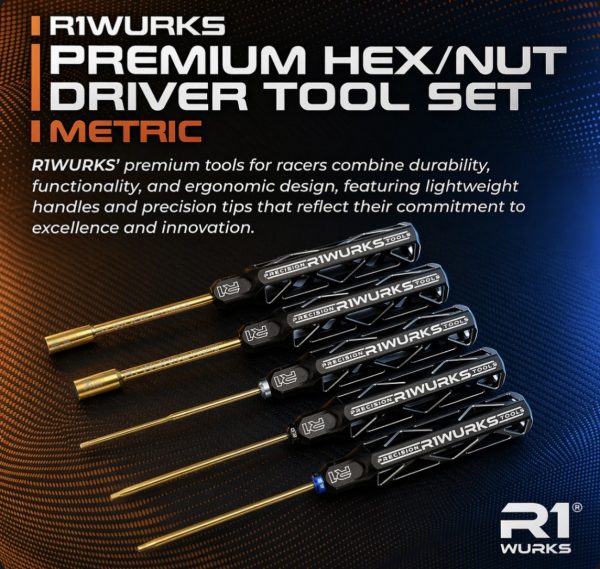 R1WURKS Premium Hex/Nut Driver Tool Set, Metric